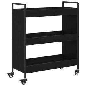 vidaXL Кухненска количка Черния дъб 70 x 30 x 82 см