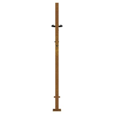 vidaXL Градинска порта, 105x155 см, кортенова стомана, дизайн с бамбук