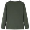 Детска тениска с дълъг ръкав, каки, 104
