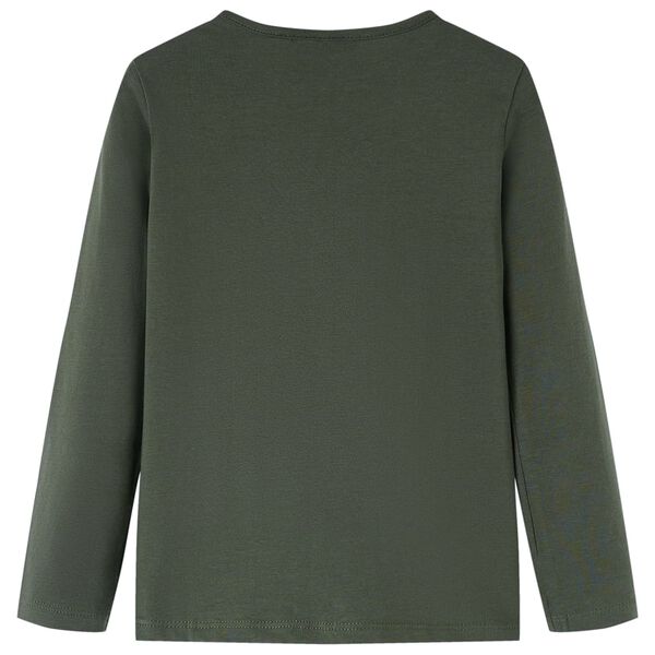 Детска тениска с дълъг ръкав, каки, 104