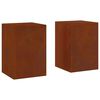 vidaXL Стойка за растения 2 бр. Ръждясало 24 x 24 x 35 см