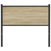 vidaXL Резервна табла за легло, сонома, 107 см, инженерно дърво и стомана
