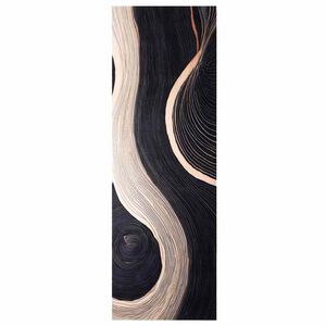 vidaXL Килим за кухня Черно 180 x 60 cm Кадифе