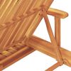 vidaXL Шезлонг Таупе 200 x 67 x 84cm Масивна акациева дървесина