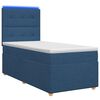vidaXL Континентално легло с матрак Синьо 80 x 200 cm Текстил