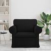 vidaXL Диван Черно 215 x 82 x 80 см текстил