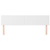 vidaXL Табла за легло, бяла, 160x5x78/88 см, изкуствена кожа