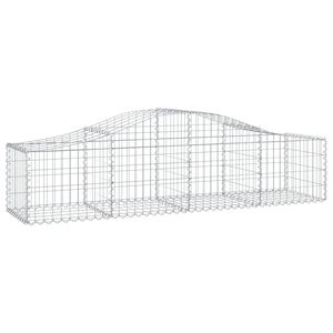 vidaXL Дъговидна габионна кошница 200x50x40/60 см поцинковано желязо