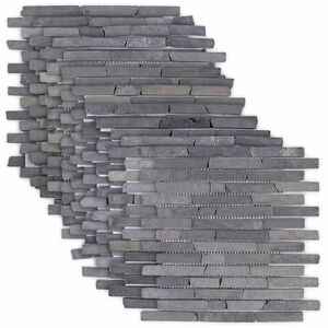 vidaXL Мозайка плочки Сиво 30 x 30 cm Мрамор