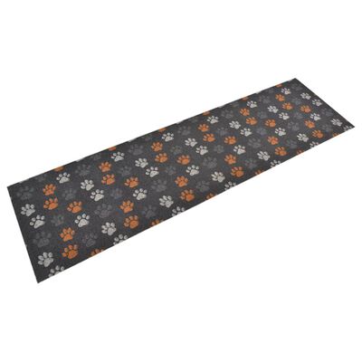 vidaXL Кухненско килимче, миещо, лапички, 45x150 см, кадифе