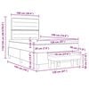 vidaXL Легло с пружинирана основа с матрак Таупе 120 x 190 cm текстил