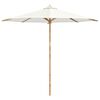 vidaXL Градински парасол Кремаво Бяло &Oslash; 270 x 260 см бамбук