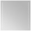 vidaXL LED огледало за баня Прозрачен 50 x 50 cm закалено стъкло