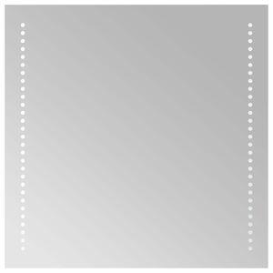 vidaXL LED огледало за баня Прозрачен 50 x 50 cm закалено стъкло