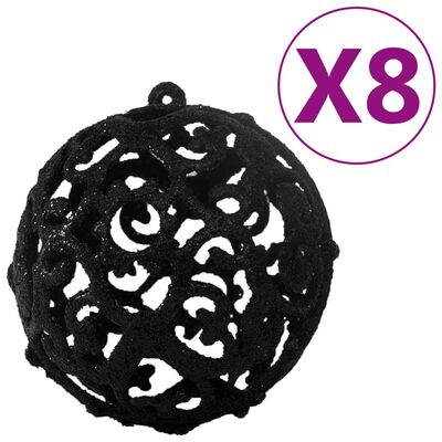 vidaXL Комплект коледни топки, 100 бр, черни