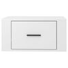 vidaXL Нощни шкафчета за стенен монтаж, 2 бр, бял гланц, 50x36x25 см