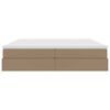 vidaXL Легло с място за съхранение и матрак Капучино 200 x 200 cm