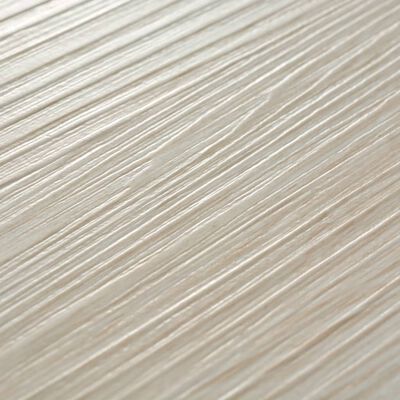 vidaXL Самозалепващи подови дъски от PVC 5,02 м² 2 мм цвят бял дъб