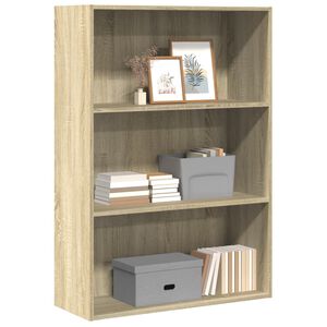 vidaXL Библиотека, сонома дъб, 80x30x114 см, инженерно дърво