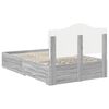 vidaXL Рамка за легло Сив Сонома 120 x 190 cm Инженерно дърво