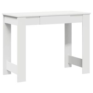 vidaXL Бюрото в бяло 100x45x75 cm от иглолистно дърво