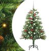 vidaXL С изкуствено коледно дърво Зелен 150 cm PVC и метал
