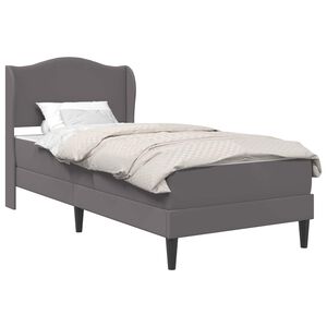 vidaXL Рамка за легло с таблото Сиво 90 x 190 cm Изкуствена