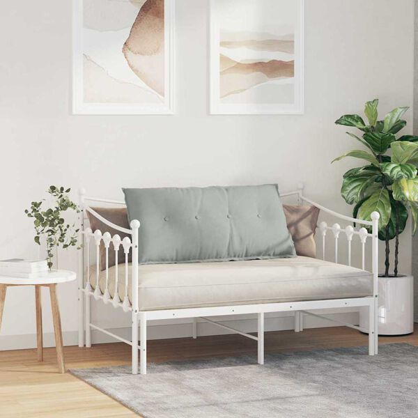 vidaXL Възглавница за гръб Светлосиво 100 x 50 cm Кордюрова тъкан