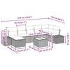 vidaXL Градински Софа Комплект с възглавница 8 pcs Бежово полиратан