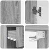 vidaXL Комплект мебели за баня с рафт TULUM Сив Сонома Инженерно дърво