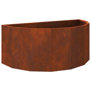 vidaXL Кашпа Ръждясало 90 x 45 x 35 cm Патинираща стомана