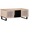 vidaXL Маса за кафе, бял, 100x55x40 см, масивно мангово дърво