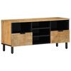 vidaXL TV шкаф кафяв 100x33x46 cm масивна дървесина манго