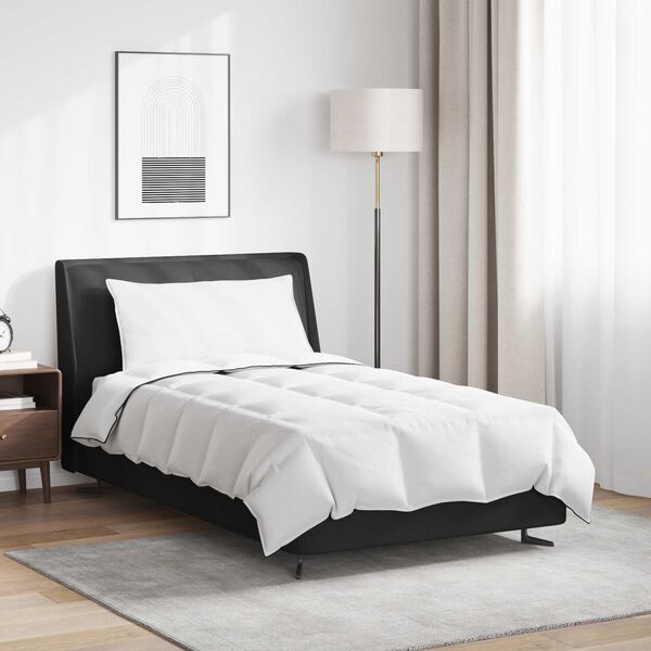 vidaXL Зимен юрган с възглавница 2 pcs Бяло Пухени пера