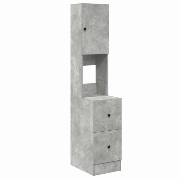 vidaXL Кухненски шкаф с чекмедже Сив 35 x 50 x 180 см Инженерно дърво