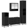 vidaXL Комплект мебели за баня 4 бр. Черния дъб 35 x 37,5 x 188,5 см