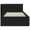 vidaXL Ъглова рамка за легло с таблото Черно 90 см x 200 см Кадифе
