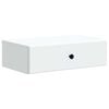 vidaXL Стенен страничен масичка Бяло 59 x 34,5 x 17 см