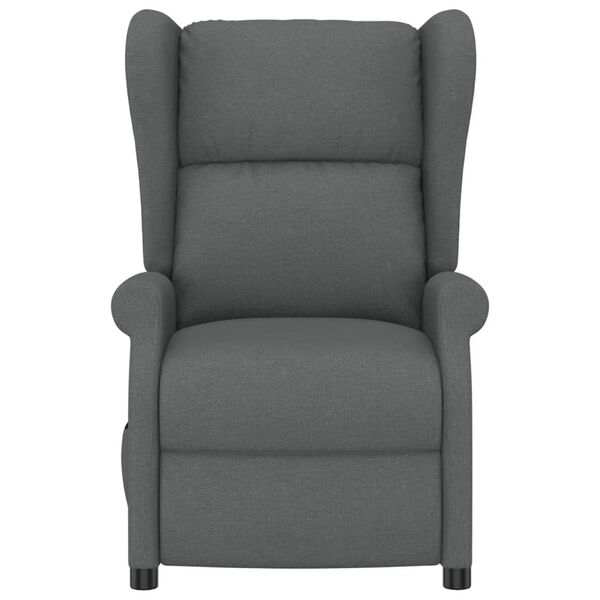 vidaXL Wingback електрически масажен стол, тъмносив, текстил