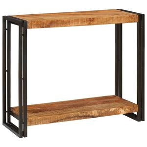 vidaXL Конзолна маса Кафяво 90 x 33 x 75 см Солидно мангово дърво