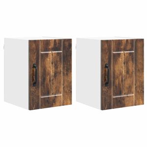vidaXL Стенен шкаф LUCCA 2 pcs Опушен дъб 30 x 31 x 40 см
