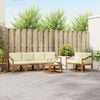 vidaXL Комплект дивани за открито 7 pcs Натурален и Крема