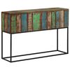 vidaXL Конзолна маса, 110x30x75 cм, регенерирано дърво масив и желязо