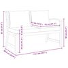 vidaXL Градинска пейка 114,5 см с кремава възглавница, акация масив