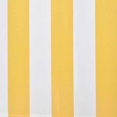 vidaXL Сгъваем сенник, 300 см, жълто и бяло