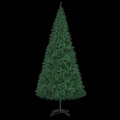 vidaXL Изкуствена предварително осветена коледна елха, 500 см, зелена