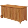 vidaXL Градинска кутия за съхранение с колела 113x50x58см акация масив