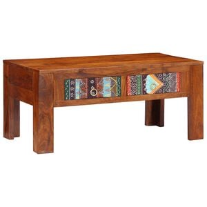 vidaXL Маса за кафе, 90x50x40 см, акациево дърво масив