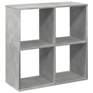 vidaXL Разделител за стая / библиотека, бетонно сив, 69,5x29x69,5 см