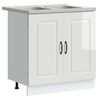 vidaXL Кухненски шкаф с врата Kalmar Лъскаво бяло 80 x 46 x 81,5 см